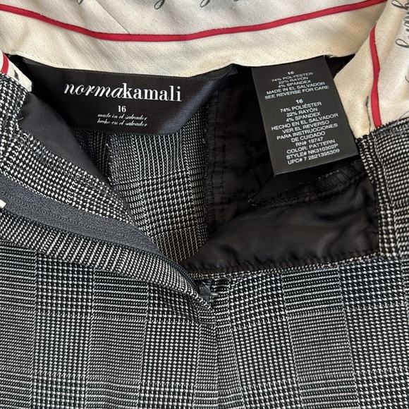 Norma Kamali Plaid Wide Leg Pants -Women’s size 16 - Picture 2 of 6